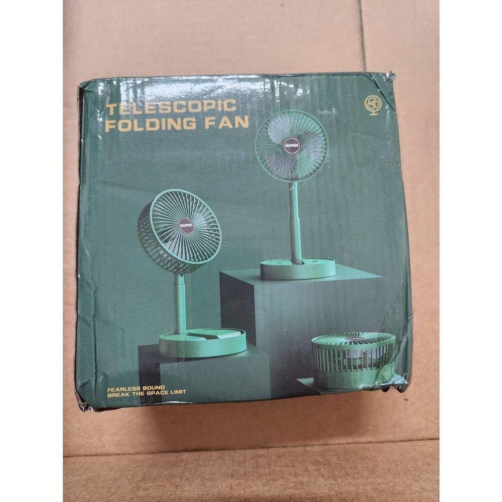 Telescopic folding desk top fan